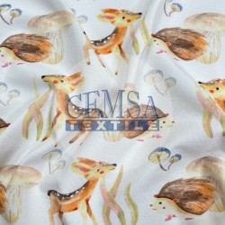 Printed Single Jersey | 95% Cot 5% Ea| Hedgehog