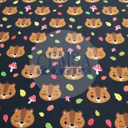 Printed Single Jersey | 95% Cot 5% Ea | Beaver