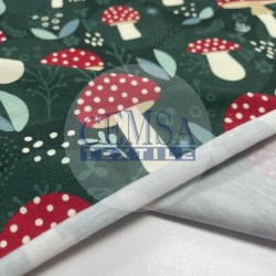 Printed Single Jersey | 95% Cot 5% Ea | Mushroom