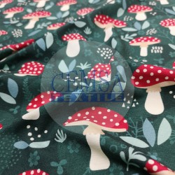 Printed Single Jersey | 95% Cot 5% Ea | Mushroom