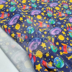 Printed Single Jersey | 95% Cot 5% Ea | Space