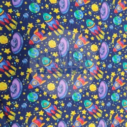 Printed Single Jersey | 95% Cot 5% Ea | Space