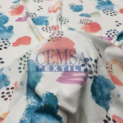 Printed Single Jersey | 95% Cotton 5% Elastan | Watercolor
