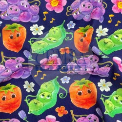 Printed Single Jersey | 95% Cot 5% Ea | Vegetables