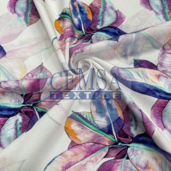 Printed Single Jersey | 95% Cot 5% Ea | Watercolor Flower