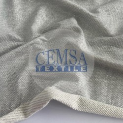 Two Yarn Fleece 95% Cotton 5% Lurex | Silver