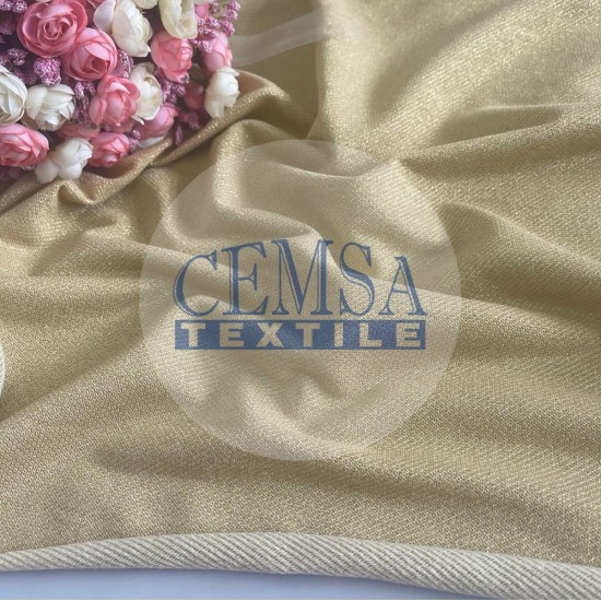Two Yarn Fleece 95% Cotton 5% Lurex | Gold Cemsa Textile