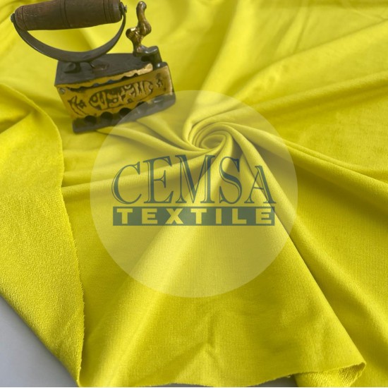 Two Yarn Fleece 95% Viscose 5% Ea | Neon Yellow Cemsa Textile
