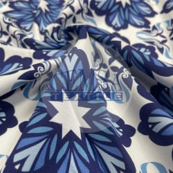 Printed Woven Fabric 100% Viscose | Belmando Blue