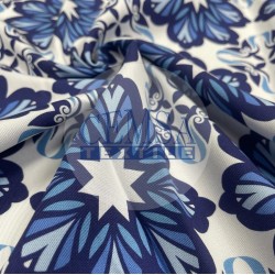 Printed Woven Fabric 100% Viscose | Belmando Blue