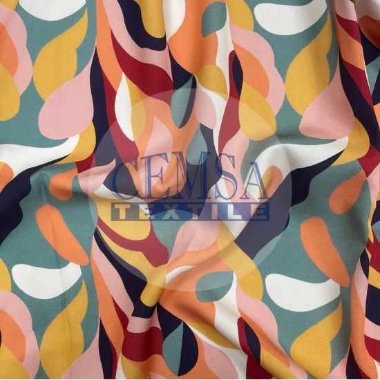 Printed Woven Fabric 100% Viscose | Belmando Colorful