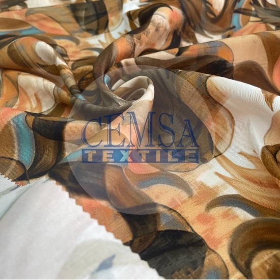Printed Woven Fabric 100% Viscose | Belmando Colorful4 Cemsa Textile