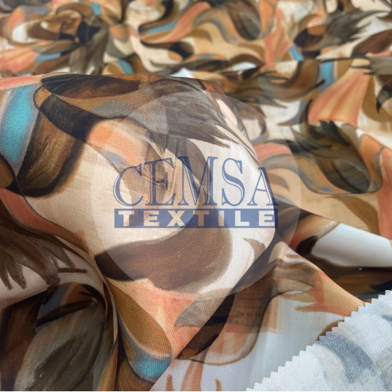 Printed Woven Fabric 100% Viscose | Belmando Colorful4 Cemsa Textile