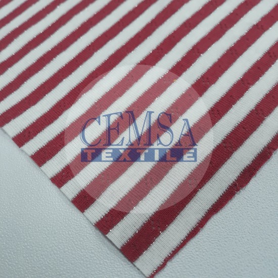 Transfer Rib Fabric | 95% Cot 5% Lurex | 19-499/3 Cemsa Textile