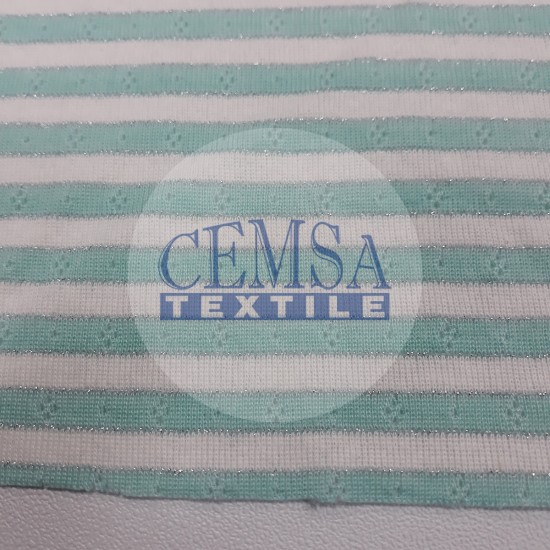 Transfer Rib Fabric | 45% Cot 50% Pes Viscose 5% Lurex | 19-500 Cemsa Textile