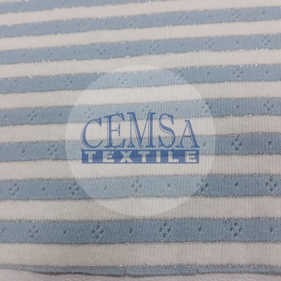 Transfer Rib Fabric | 95% Cotton 5% Lurex | 19-499 Cemsa Textile