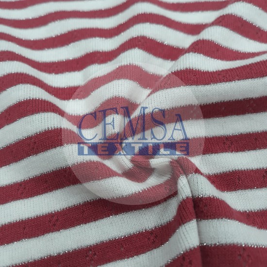 Transfer Rib Fabric | 95% Cot 5% Lurex | 19-499/3 Cemsa Textile