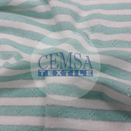 Transfer Rib Fabric | 45% Cot 50% Pes Viscose 5% Lurex | 19-500 Cemsa Textile