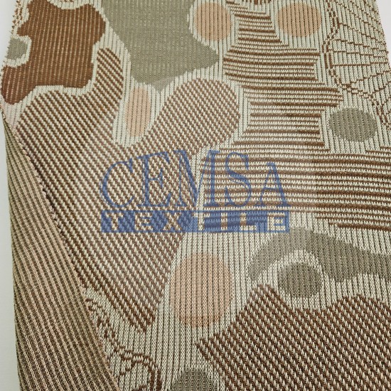 Knitted Jacquard Fabric 65% Polyester 35% Viscose | 5/027-08 Cemsa Textile