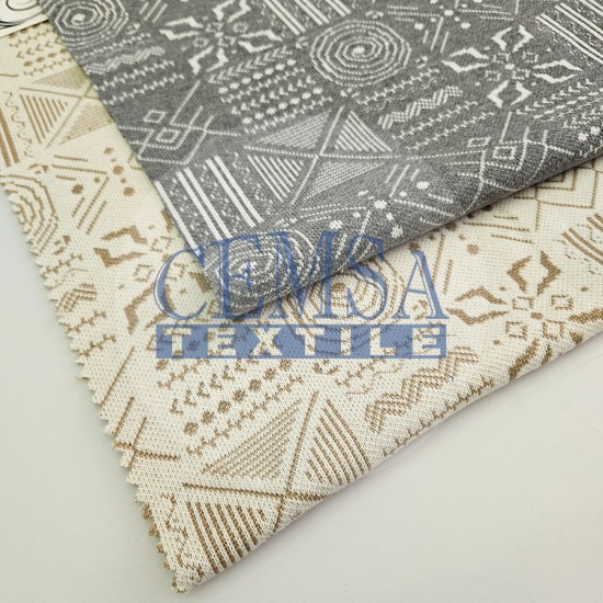 Knitted Jacquard Fabric 55% Polyester 33% Cotton 12% Viscose | 5/030-05 Cemsa Textile