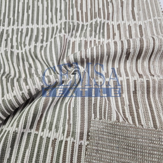 Knitted Jacquard Fabric 59% Polyester 22% Viscose 19% Cotton  | 5/039-08 Cemsa Textile