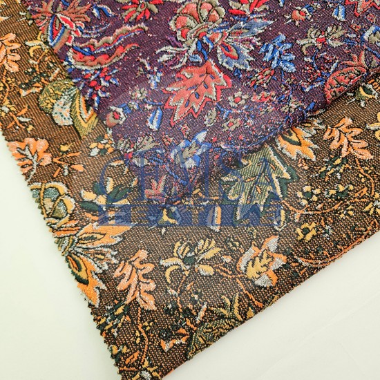 Knitted Jacquard Fabric 65% Polyester 25% Viscose 5% Elastan 5% Lurex | 5319-32 Cemsa Textile