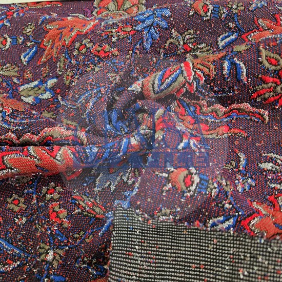 Knitted Jacquard Fabric 65% Polyester 25% Viscose 5% Elastan 5% Lurex | 5319-36 Cemsa Textile