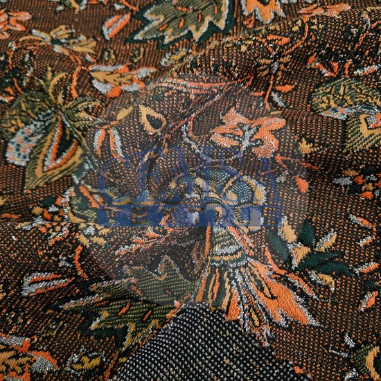 Knitted Jacquard Fabric 65% Polyester 25% Viscose 5% Elastan 5% Lurex | 5319-32 Cemsa Textile