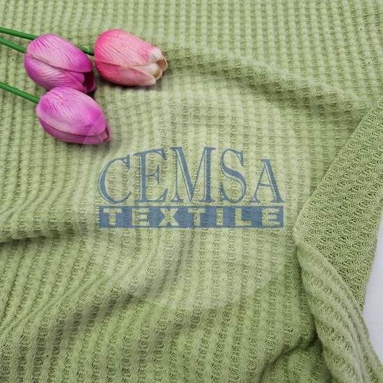 Knitted Jacquard Fabric 64% Polyester 33% Viscose 3% Elastan | 6517-63 Cemsa Textile