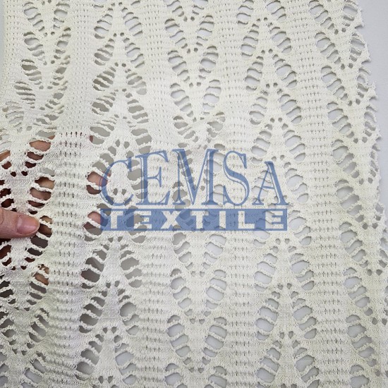 Knitted Jacquard Fabric 50% Polyester 48% Cotton 2% Elastan | 7/012-02 Cemsa Textile