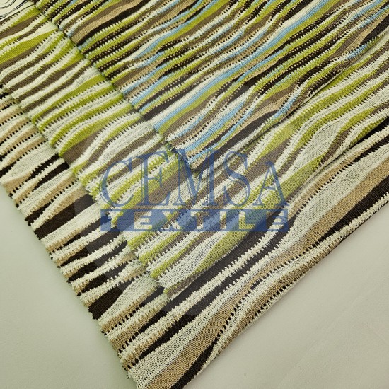 Knitted Jacquard Fabric 50% Polyester 48% Cotton 2% Elastan | YM00087 Cemsa Textile