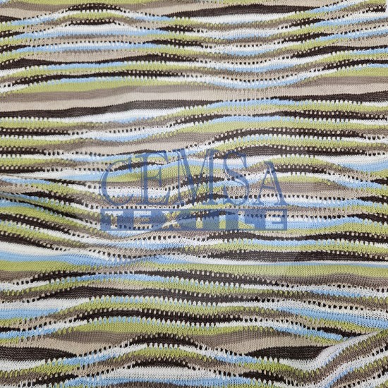 Knitted Jacquard Fabric 58% Polyester 21% Cotton 19% Viscose 2% Elastan | YM00085 Cemsa Textile