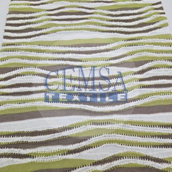 Knitted Jacquard Fabric 58% Polyester 21% Cotton 19% Viscose 2% Elastan | YM00086 Cemsa Textile