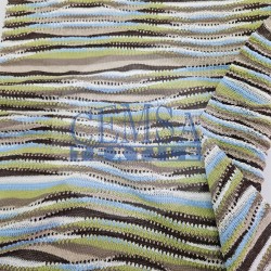 Knitted Jacquard Fabric 58% Polyester 21% Cotton 19% Viscose 2% Elastan | YM00085