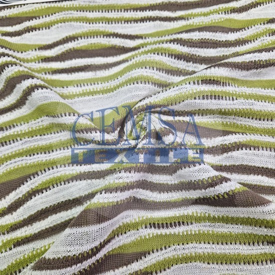 Knitted Jacquard Fabric 58% Polyester 21% Cotton 19% Viscose 2% Elastan | YM00086 Cemsa Textile