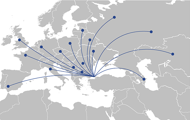 Cemsa Textile Export Map